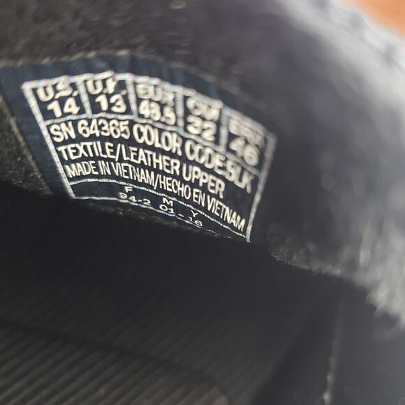 Skechers Mens Size 14 Black Relaxed Fit Memory Foam Textile Leather SN64365 - Picture 6 of 16